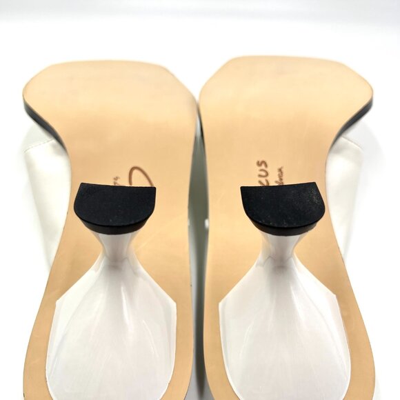 Circus NY Sam Edelman Size 7 Frances White Heels Mules Sandals Shoes - Picture 12 of 15